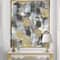 Designart - Gold Glamour Squares II - Modern & Transitional Canvas in Gold Frame
